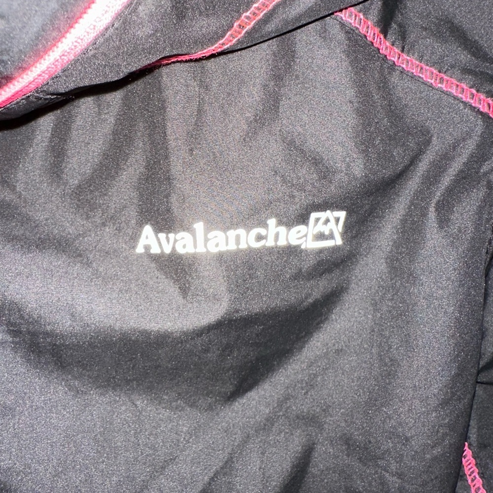 Avalanche Black Women's Hooded Rain Jacket with Pink Trim - Picture 9 of 13